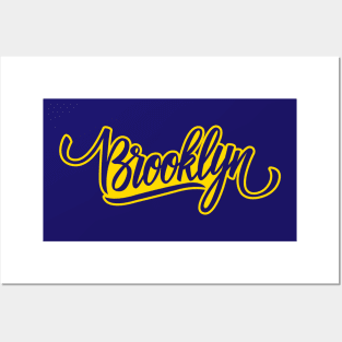 Brooklyn Typography (Cursive) Posters and Art